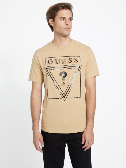 Camiseta Con El Logo De Guess Ricky Gris Pardo Tostado