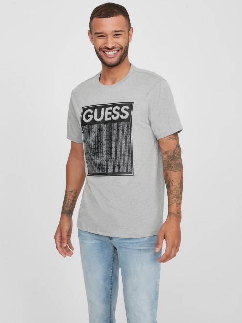 Camiseta Ganas Logo Adivinar Gris Melange Claro