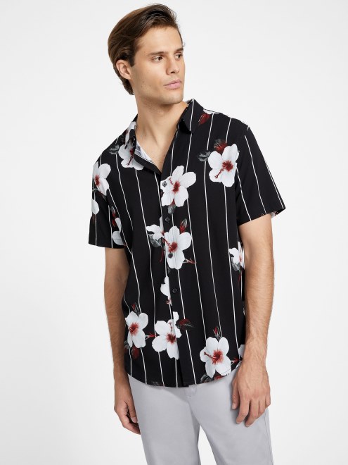 Camisa Con Estampado Rai Negro Azabache Supongo
