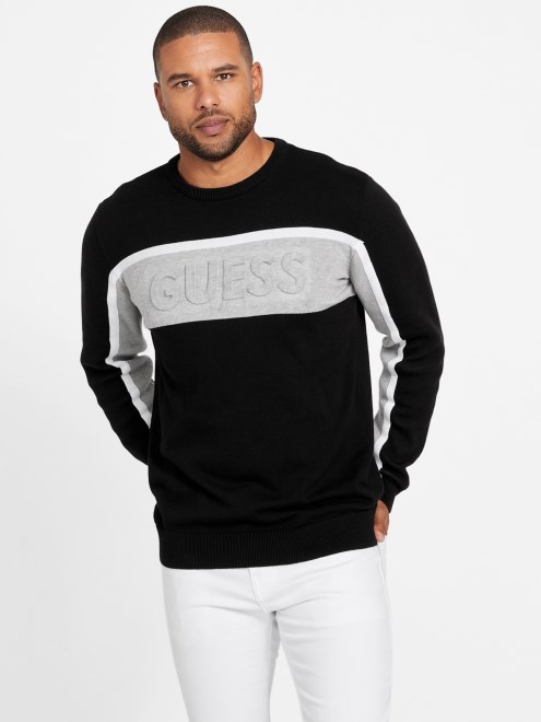 Jersey Con Bloques De Color En Negro Azabache De Guess