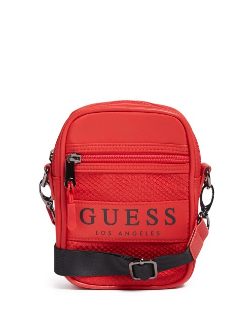 Bandolera Con Logo De Malla Guess Roja