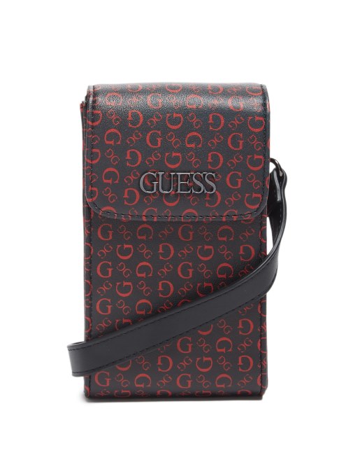 Bandolera Negra De Nailon Con Logo Multi Guess