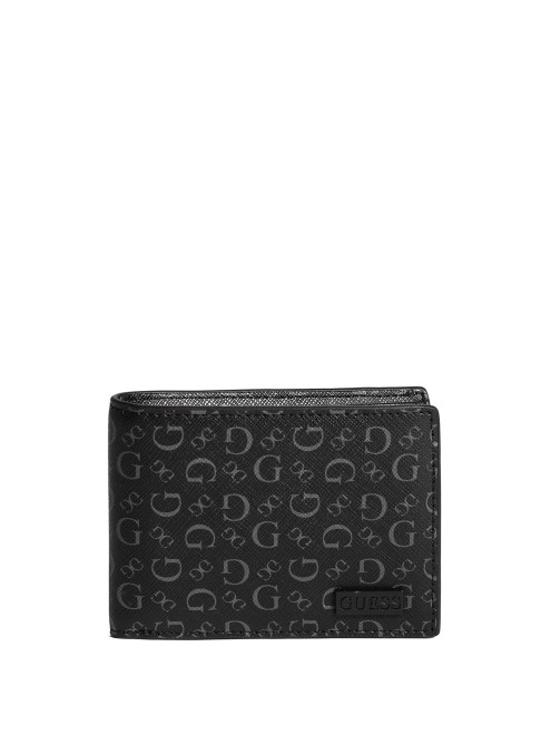 Cartera Plegable Con Logo De Guess Carter Negra
