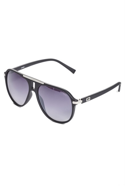 Lentes De Sol Estilo Aviador Mate Con Logo Multi Guess Rojo