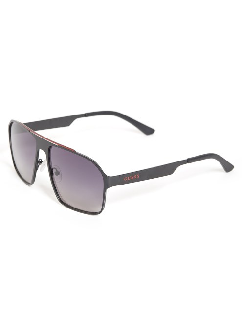 Gafas De Sol De Aviador Planas De Metal Rojo Multi Guess