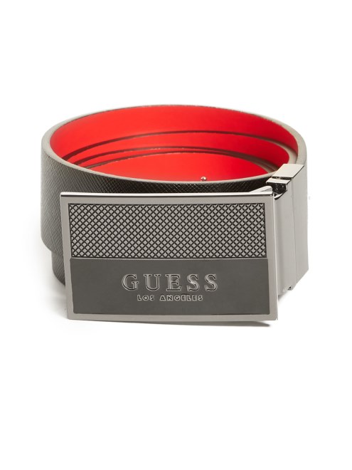 Cinturón Con Placa Del Logo Esmaltada Guess 603 Rojo