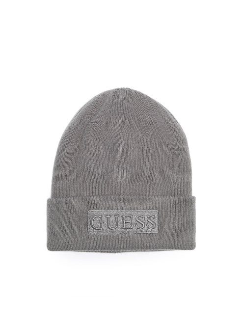 Gorro Guess Gris Con Logo Bordado