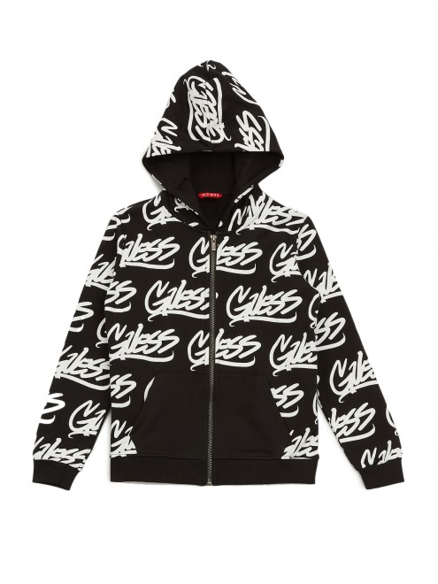 Sudadera Con Cremallera Guess Astar Negro Azabache (7-16)