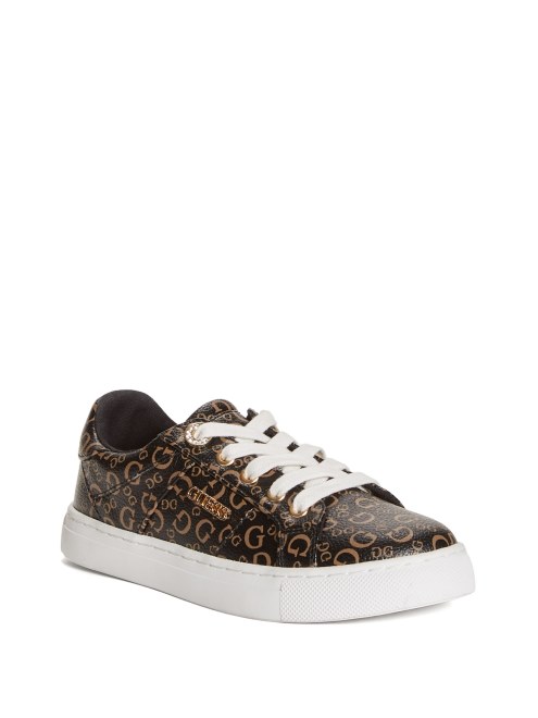 Adivinar Tenis Bajos Serena Marrones Con Logo