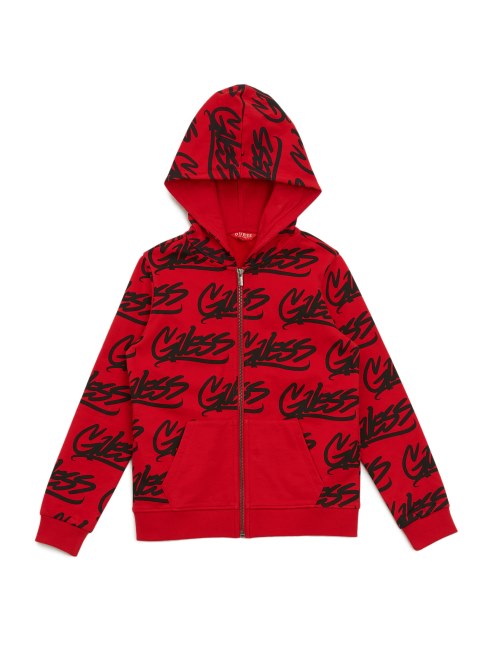 Sudadera Con Capucha Y Cremallera Guess Rugby Red Astar (7-16)