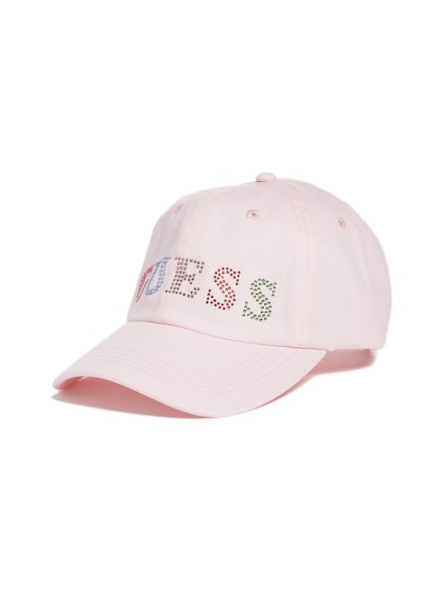 Gorra De Beisbol Con Logo De Pedrería Rosa Guess