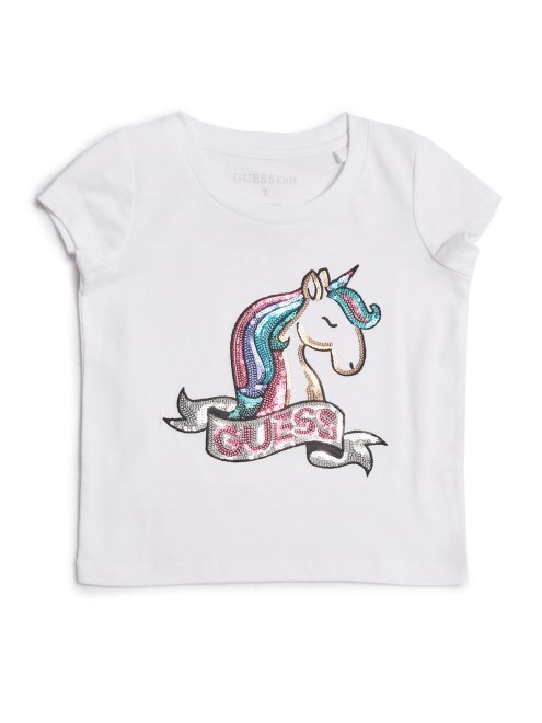 Jenni Unicornio Camiseta (2-6) Adivinar Cierto Blanco
