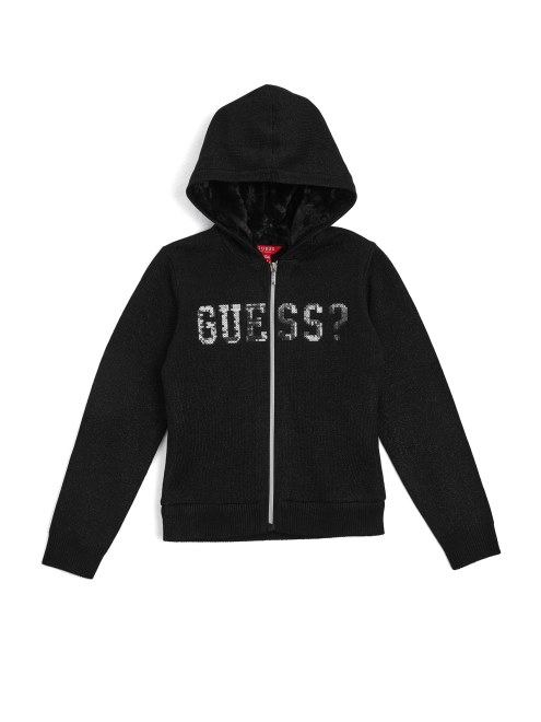Sudadera Con Cremallera Guess Maria Negro Azabache (2-6)