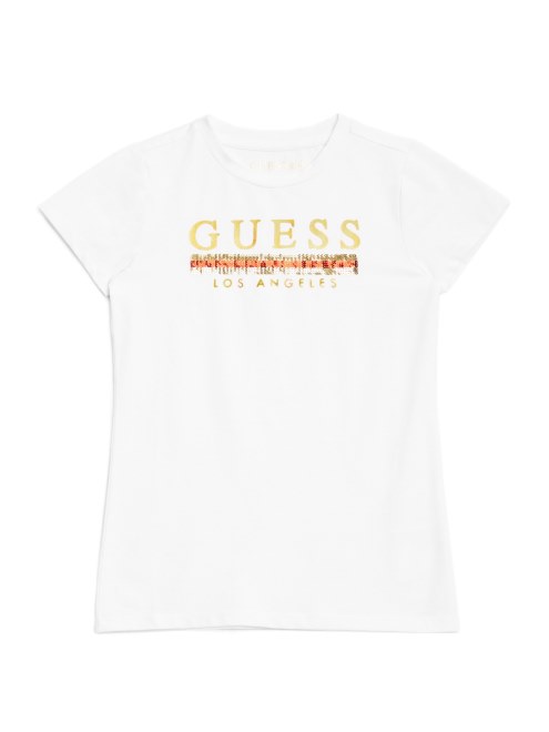 Camiseta De Lentejuelas De Ley Blanca Verdadera (2-6) Adivinar