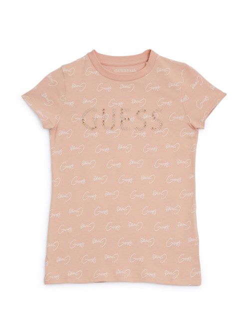 Camiseta Con El Logo De Cassidy Rosa Melocotón (7-14) Conjetura