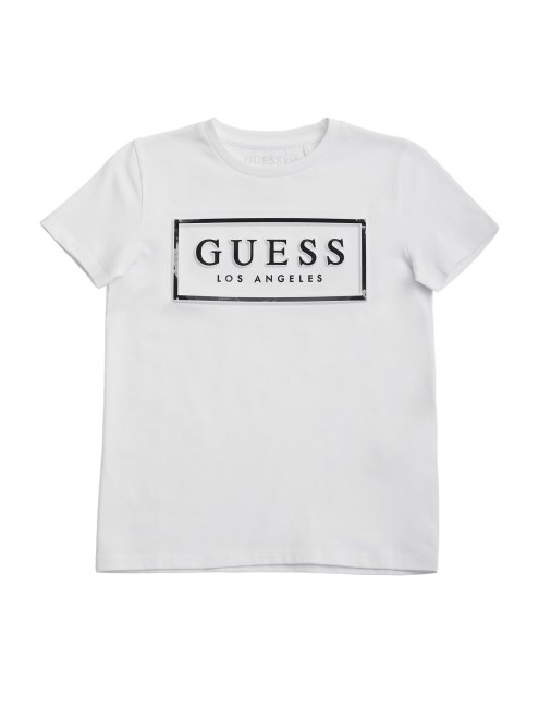 Camiseta Blanca Verdadera Con El Logo En Relieve De Papel De Aluminio Guess Colt (2-6)