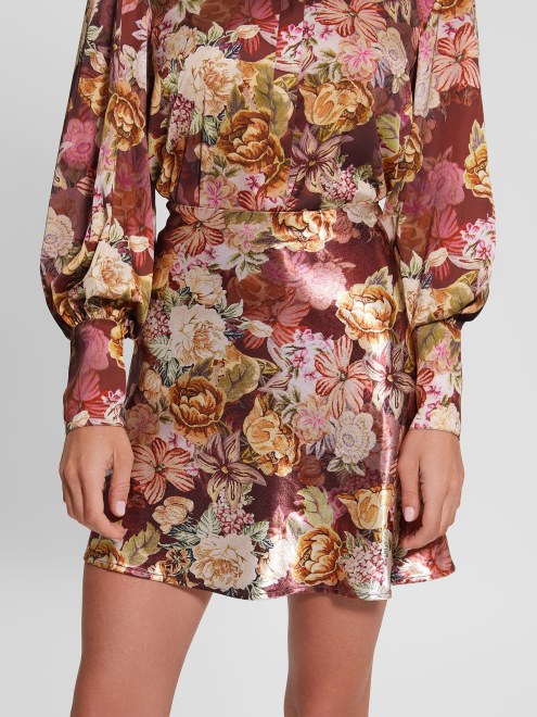 Falda De Satén Eco Taryn Adivinar Tapiz Digital Estampado Ma