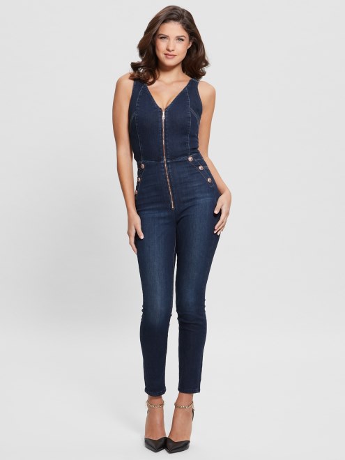 Overol De Mezclilla Reina Adivina Penacho Oscuro