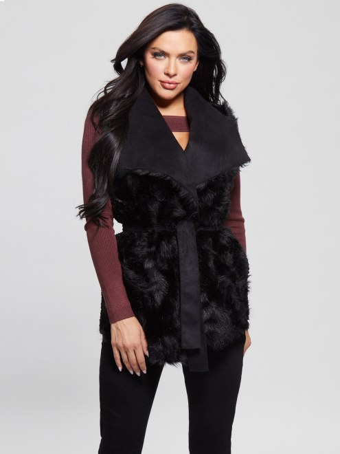 Chaleco Nami Reversible Guess Negro Azabache