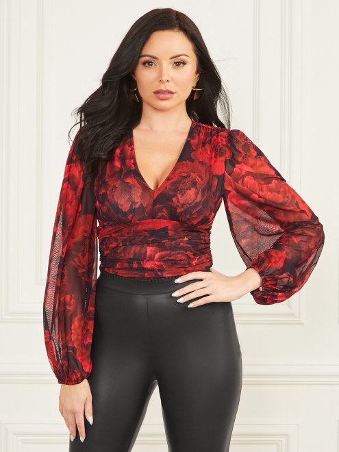 Body Sofia Con Estampado De Flores De La Pasion