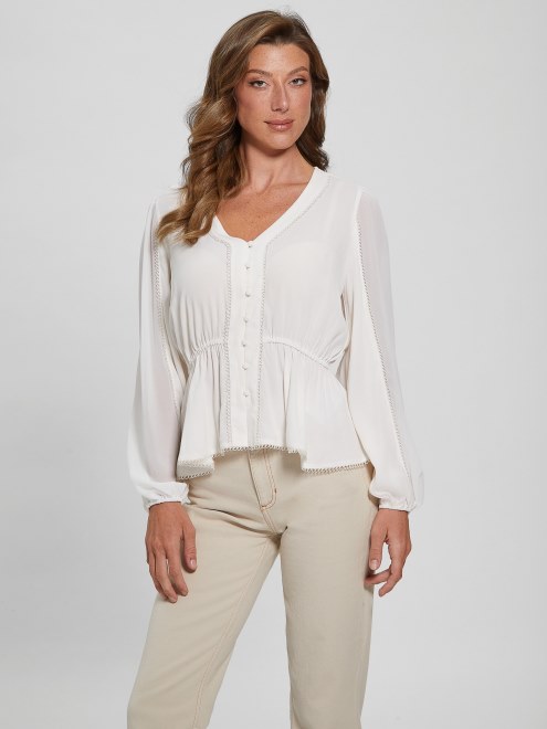 Camiseta Guess Eco Hera Blanco Crema