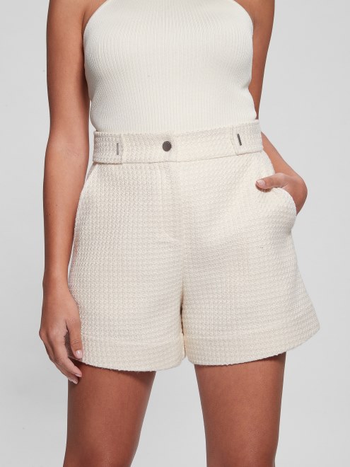 Melissa Curly Shorts Blanco Crema Guess