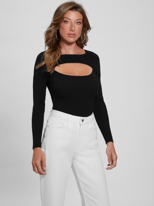 Body Con Recortes Guess Eco Liv Negro Azabache