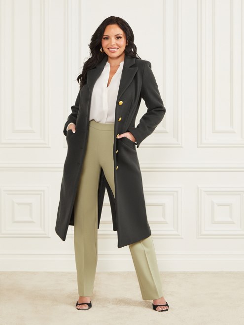 Abrigo De Chenilla Verde Adivinar Francesca Londres