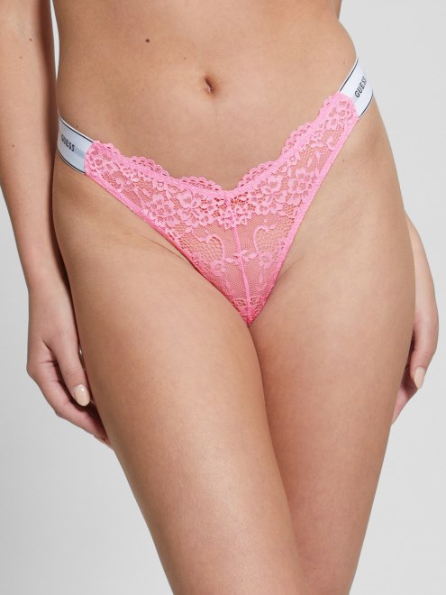 Tanga De Encaje Belle Adivinar Flor Meñique