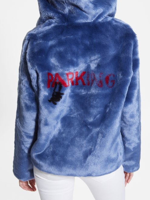 Daniela Cazadora De Piel Sintética Pasión Azul Adivinar