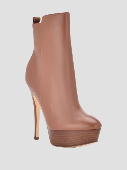 Botines Con Plataforma Caddy Marron De Guess Medianos