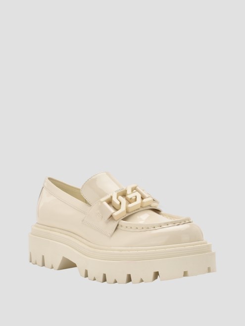 Mocasines 150 Keates Marfil Con Suela Dentada Guess