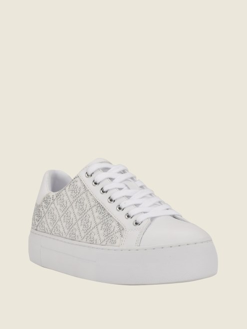Silver 040 Gelsen Zapatillas Bajas Con Logo De Strass Guess