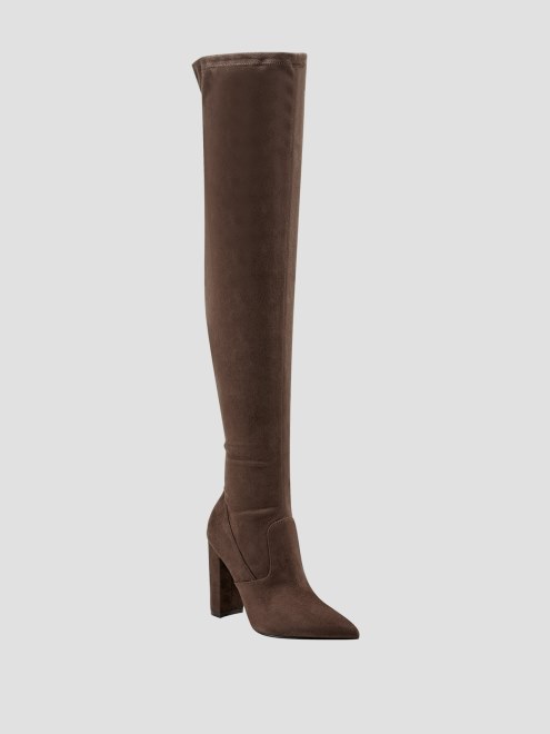 Abetter Botas Por Encima De La Rodilla De Gamuza Sintética Guess Marrón Medio