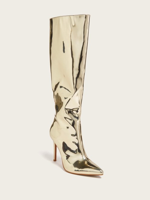 Adivinar La Bota Hasta La Rodilla Gold-2 Brandy