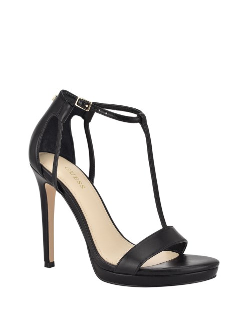 Stilettos Negros Guess Tecru T-strap