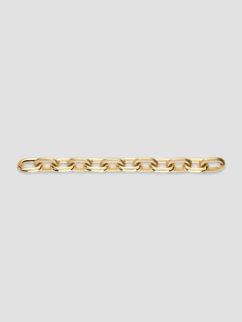 Pulsera De Cadena Con Textura En Tono Dorado En Oro Amarillo