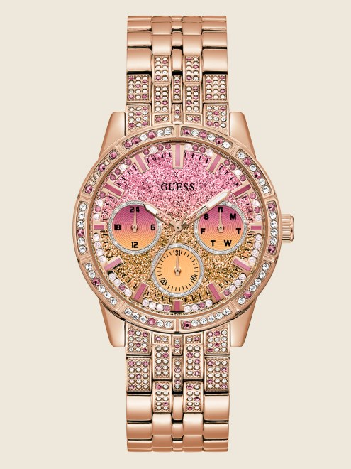 Reloj Multifunción En Tono Oro Rosa Multi Guess