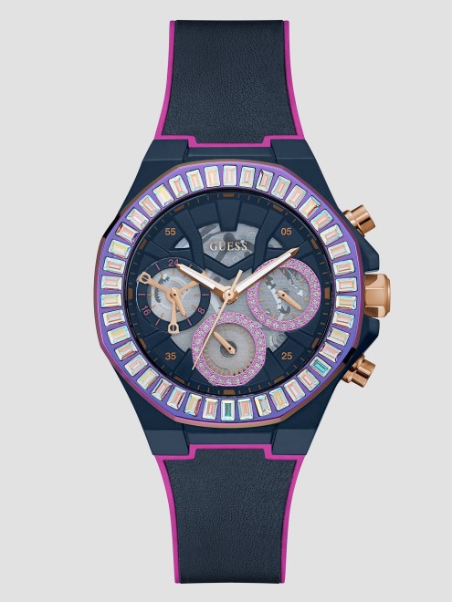 Reloj Multifunción Guess Multi Piel Azul