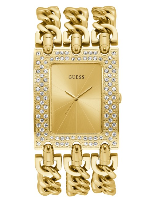 Reloj Analógico Con Cadena En Tono Dorado Guess Oro