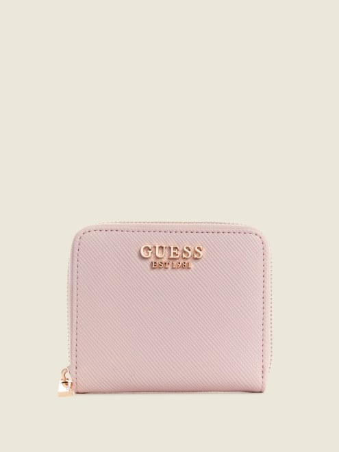 Cartera Pequeña Con Cremallera Alrededor Laurel Guess Rosa Claro