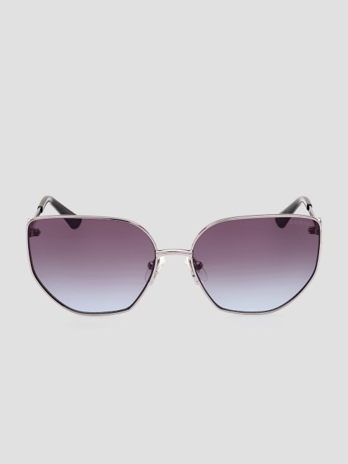 Guess Gafas De Sol Ojo De Gato De Metal Con Strass Plateado