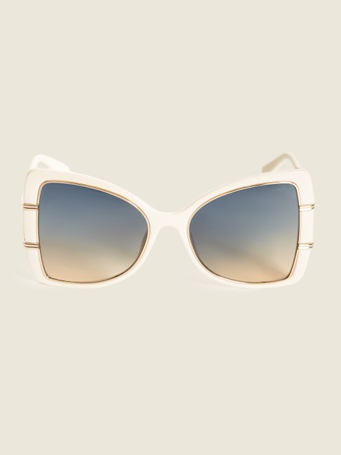Gafas De Sol Mariposa Oversize Blancas Guess