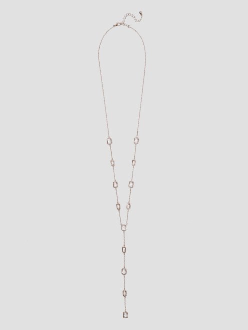 Collar Y De Cristal En Tono Dorado Rosa Guess Silver