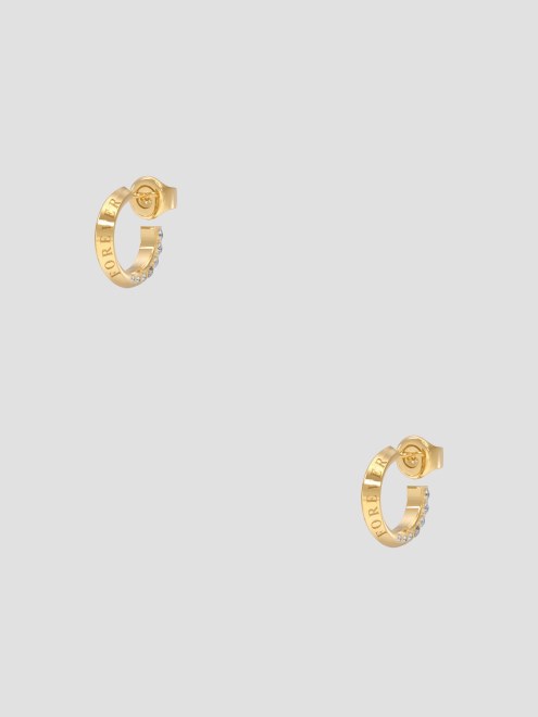 Arracadas Adivinar En Oro Amarillo Con Strass En Tono Dorado