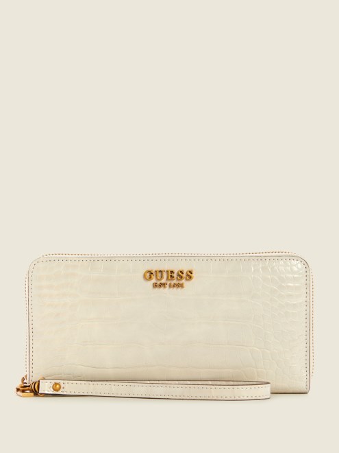 Cartera Grande Con Cremallera Alrededor De Guess Brun/egyptian Brown Laurel