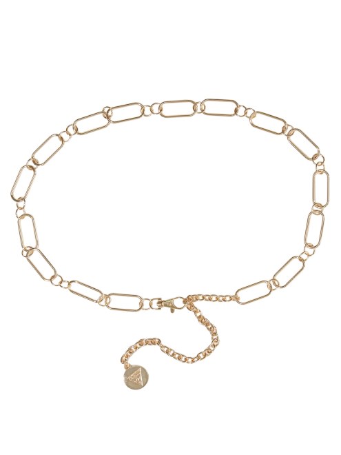 Supongo Que Fino Cinturón Con Cadena Cuadrada En Tono Dorado Dorado