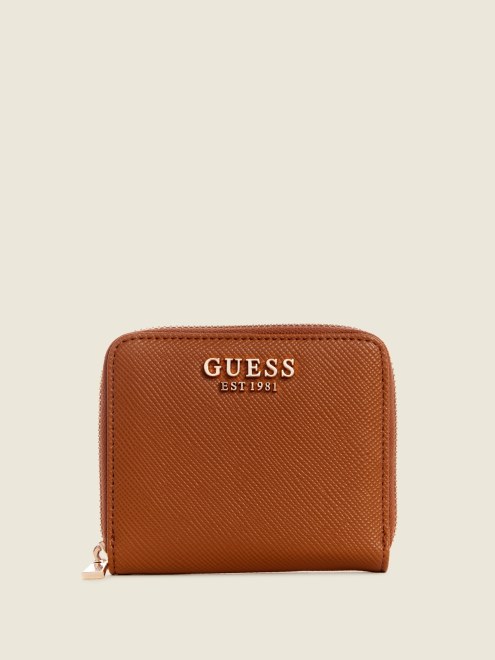 Cartera Pequeña Con Cremallera En El Contorno De Laurel Coñac Guess Light