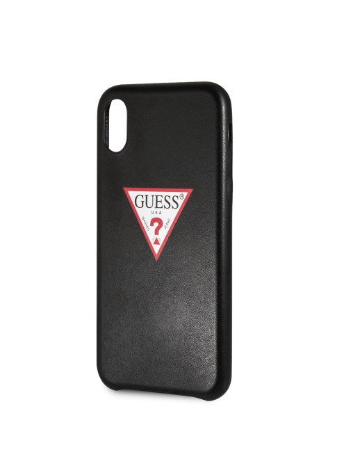 Funda De Piel Sintetica Para Iphone X Con El Logotipo De Guess En Negro