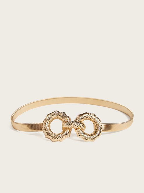 Cinturón De Cadena Elástico Dorado Adivinar